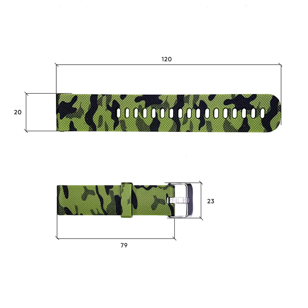 Ремінець для годинника Skmei 1893CMGN Camo Green — фото 3