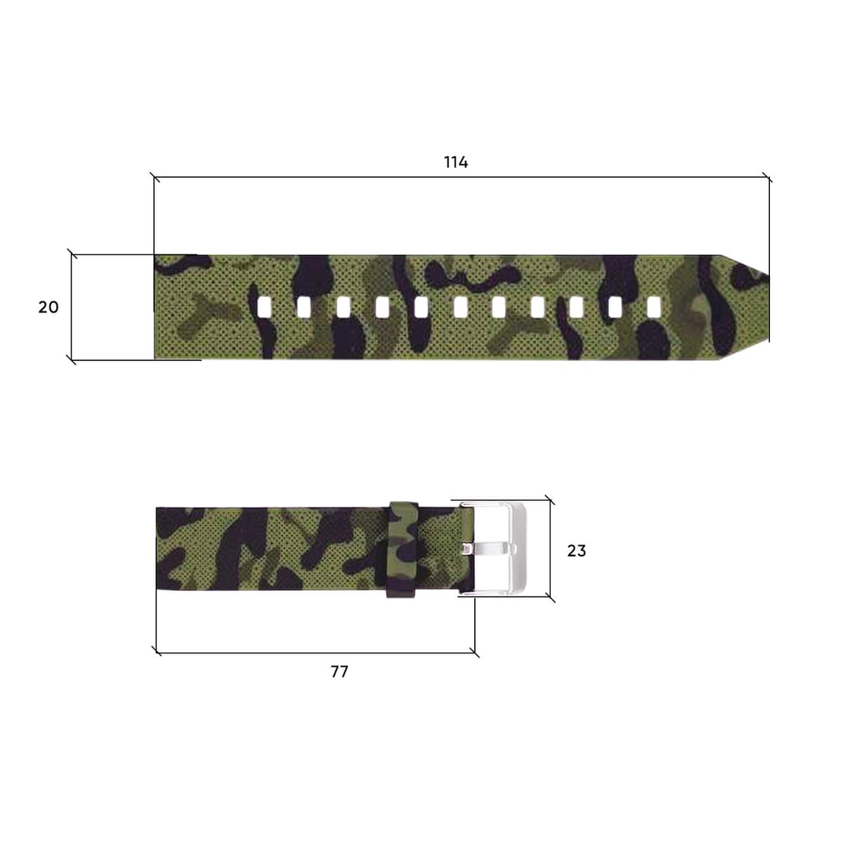 Ремінець для годинника Skmei 1895CMGN Camo Green — фото 3
