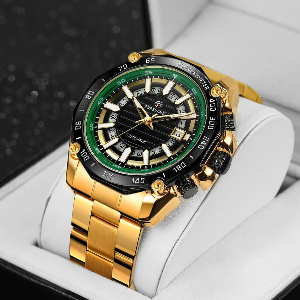 Forsining 8279 Gold-Black-Green — фото 2