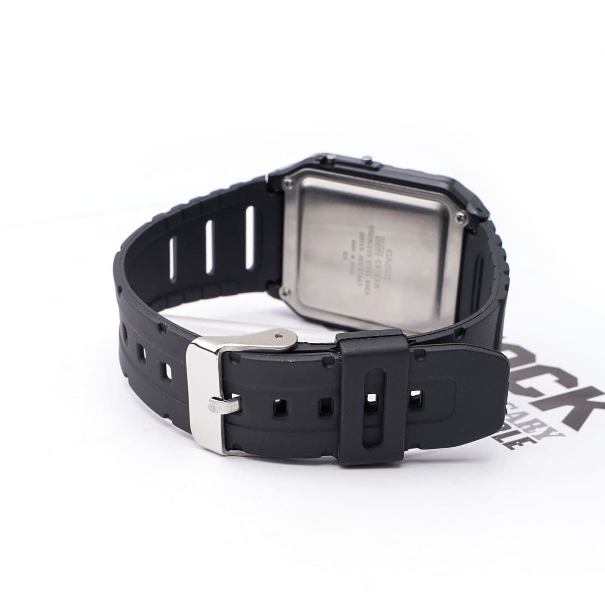 Ремінець для Casio G-Shock 20mm:CA-53W CA-61W FT-100W W-520U W-720G Black Gold — фото 4