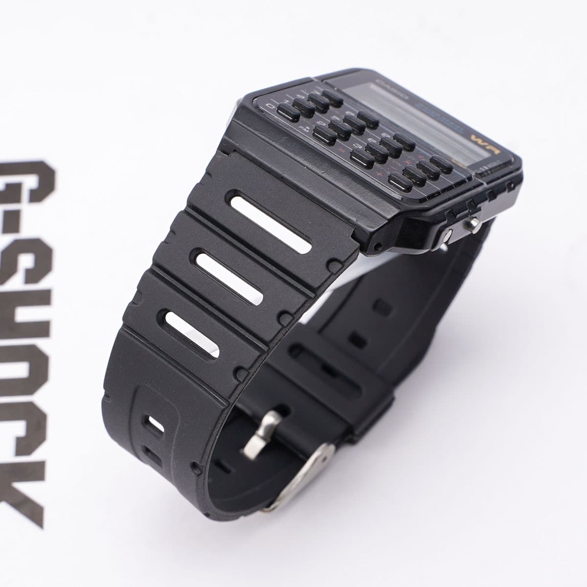 Ремінець для Casio G-Shock 20mm:CA-53W CA-61W FT-100W W-520U W-720G Black Gold — фото 7