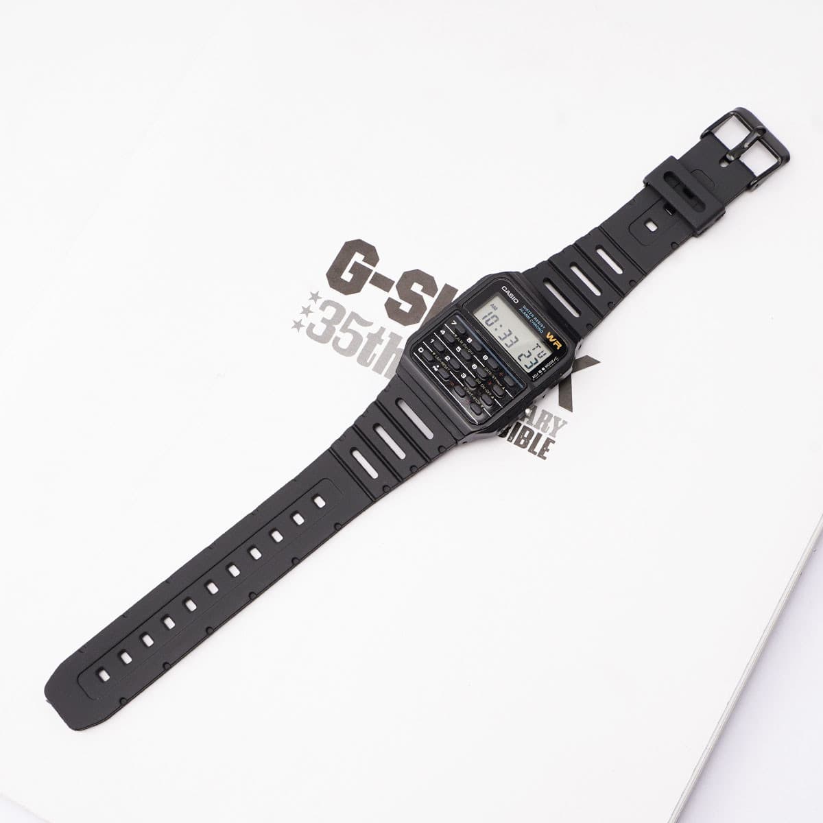 Ремінець для Casio G-Shock 20mm:CA-53W CA-61W FT-100W W-520U W-720G Black Gold — фото 2