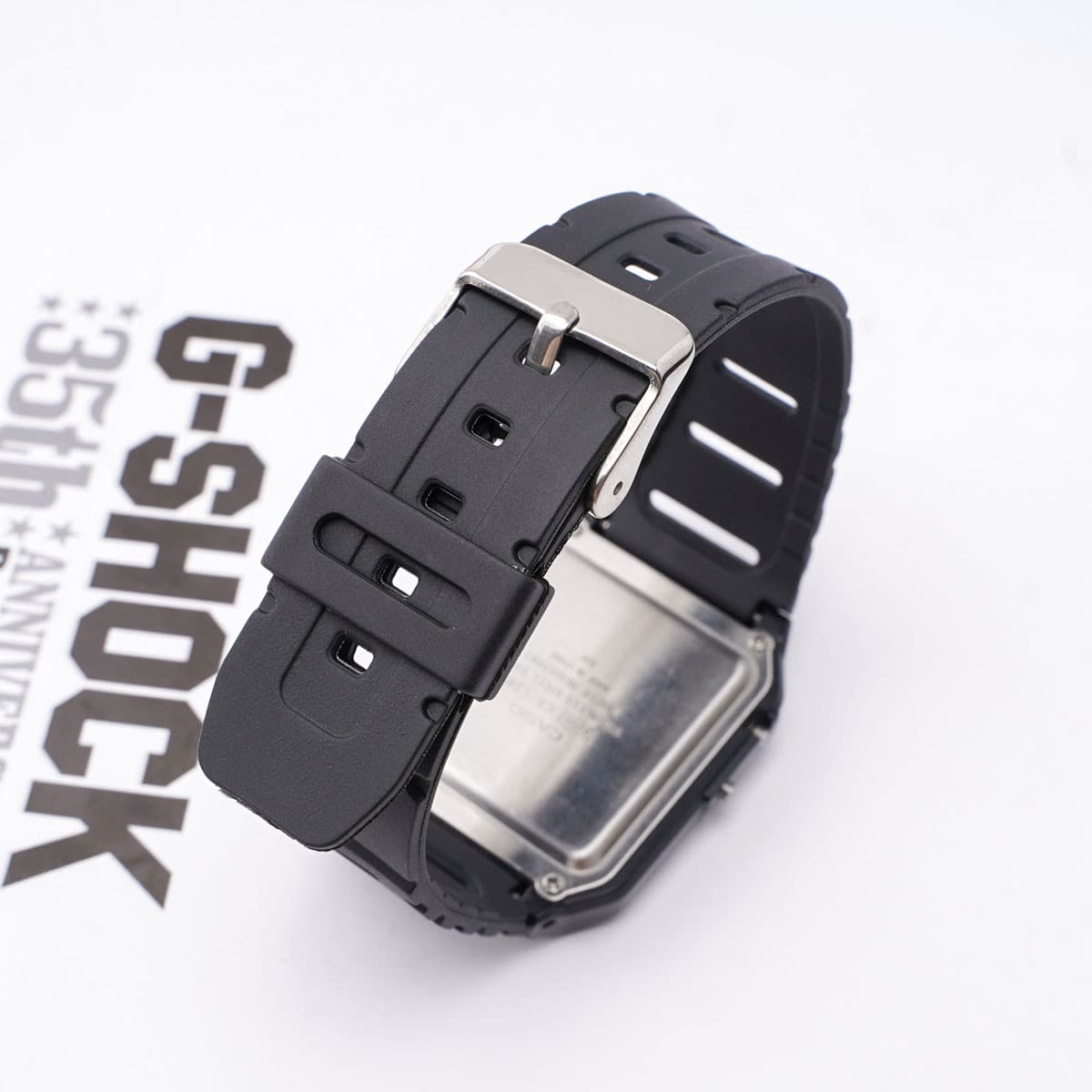 Ремінець для Casio G-Shock 20mm:CA-53W CA-61W FT-100W W-520U W-720G Black Gold — фото 6