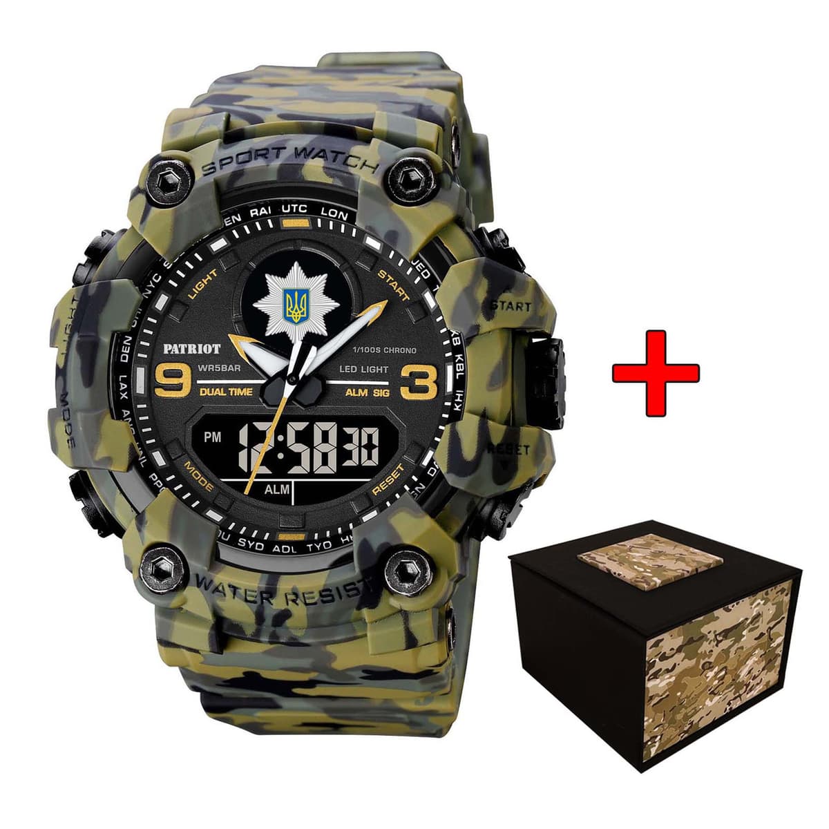 Patriot 001CMGRPO Поліція Зелений камуфляж + Коробка.