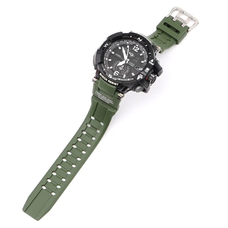 Ремінець для Casio G-Shock GW-A1000/GW-4000/GA-1000 Army Green Silver — фото 3