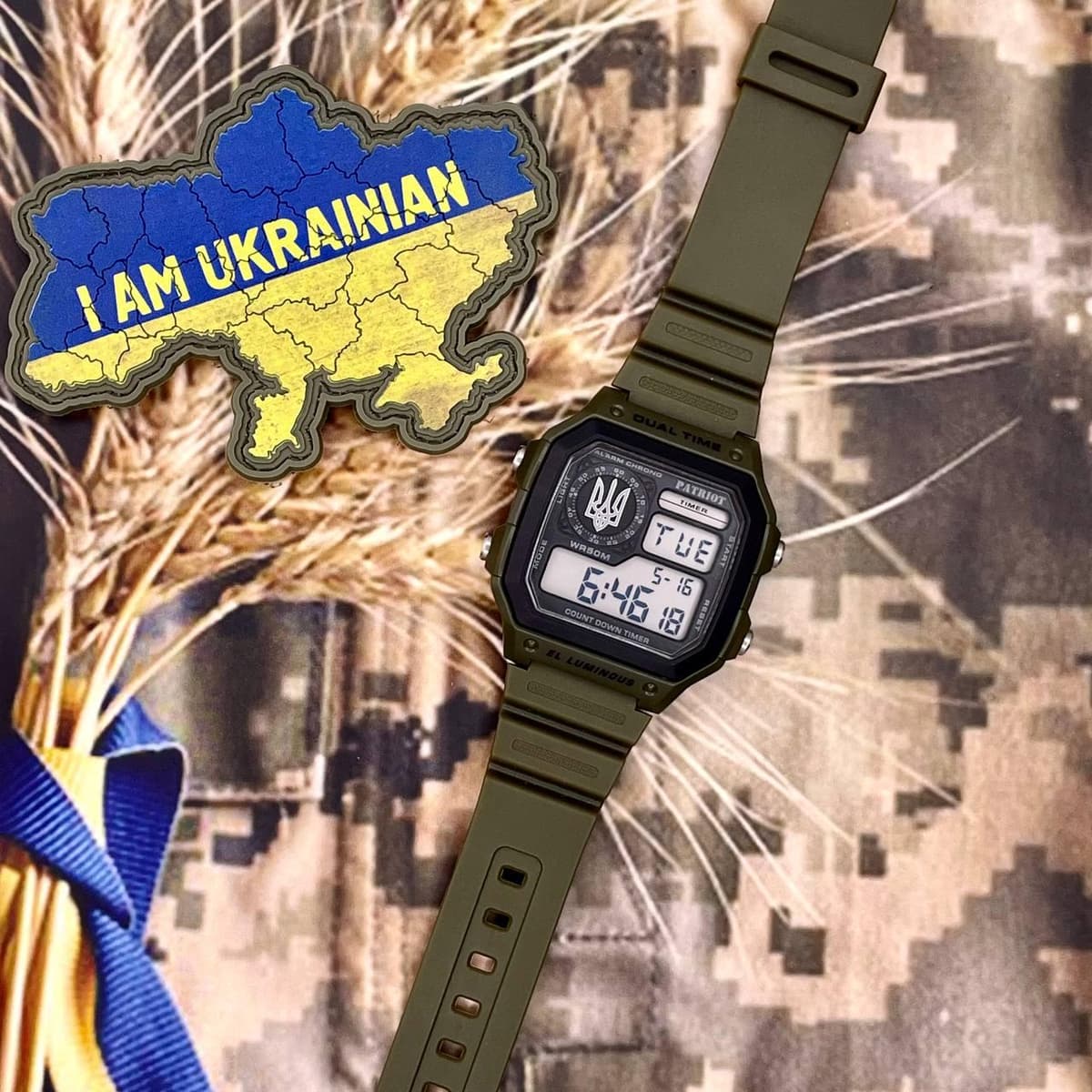 Patriot 010AGUASI Тризуб срібло Зелені + Коробка — фото 2