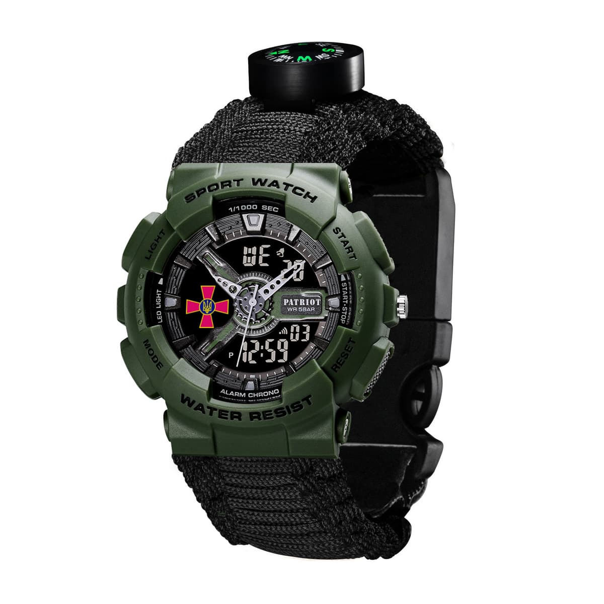 Patriot 005AGSU ЗСУ Паракордовий ремінець Black + Коробка — фото 2