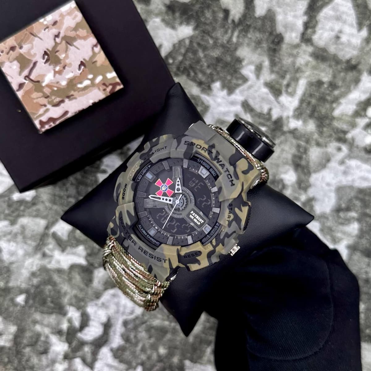 Patriot 005CMGRSU ЗСУ Зелений камуфляж Паракордовий ремінець Camo Green + Коробка. — фото 2