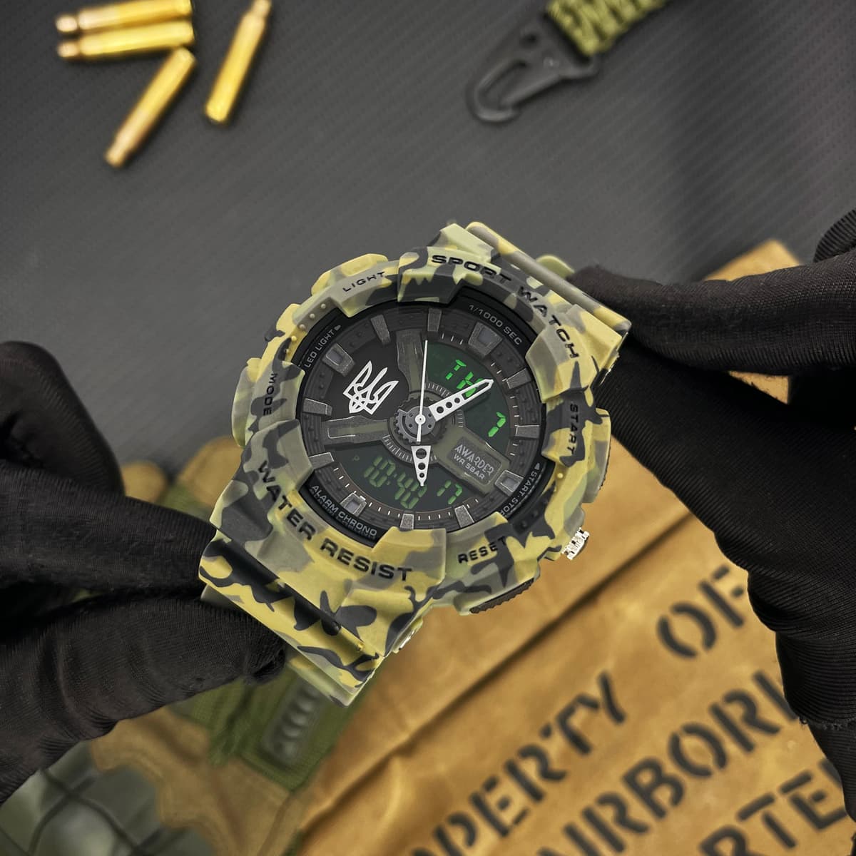 Awarder 005 Тризуб срібло Camo Green — фото 5