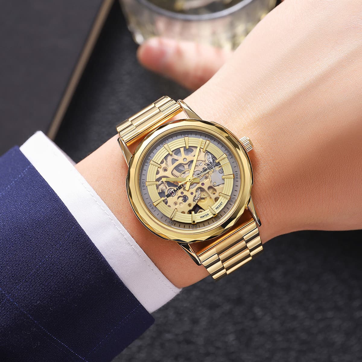 Skmei M035SGD Gold Steel — фото 3